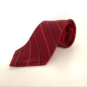 Oscar de la Renta Red Striped Tie